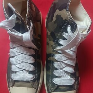 Camouflage High-Top Sneakers